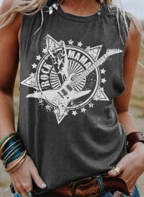 Women's Tank Tops Letter Star Tank Tops