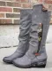 Women Solid PU Side Zipper Boots