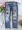 Women's Jeans Plaid Heart-shaped Print Slim Low Waist Ankle-length Pocket Ripped Jeans
