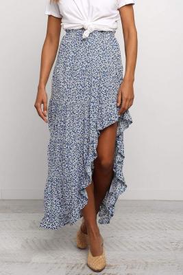 Sky Blue Travel Maxi Skirt