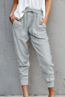 Gray Causal Pockets Pants