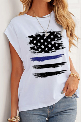 Women's T-shirts Flag Print T-shirt