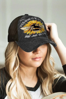 Women's Hats Sunflower Bee Print Hat