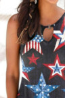 Women's Dresses Flag Star Cutout Mini Dress