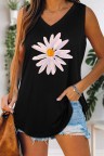 Women's Tank Tops Daisy Print Top