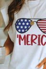 Women's T-shirts Flag Letter Print T-shirt