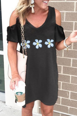 Women's Dresses Floral Cold Shoulder Mini Dress