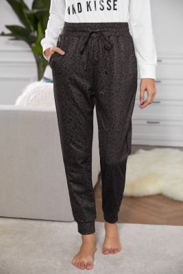 Black Breezy Leopard Joggers