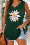 Women's Tank Tops Daisy Print Top