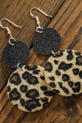 Women's Earrings Leopard Round Plush Earrings