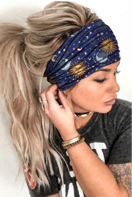 Blue Striped Print Heandband