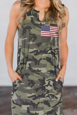 Women's Dresses Flag Camouflage Mini Dress