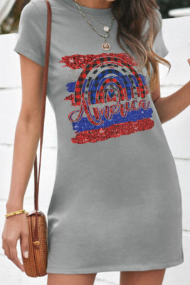 Women's Dresses Flag Leopard Mini Dress