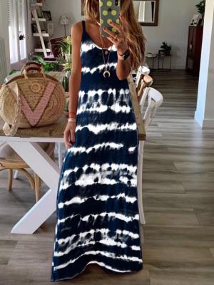 Women's Maxi Dresses Tie Dye Beach Dresses