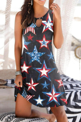 Women's Dresses Flag Star Cutout Mini Dress