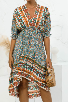 Women's Dresses Floral Irregular Midi Dress