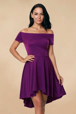 Purple All The Rage Skater Dress