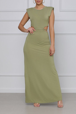 Women's Dresses Cutout Belted Maxi Dress
