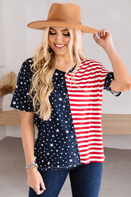 July 4th Stars and Stripes USA Flag Tee