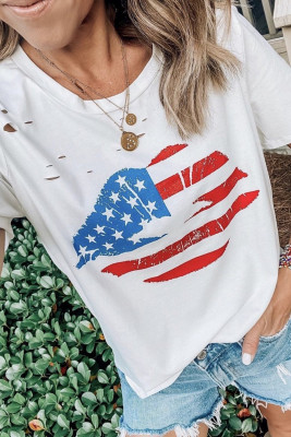 American Kiss Distressed Tee