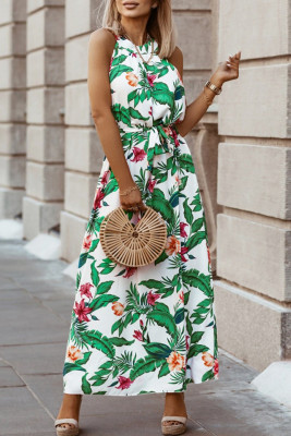 Women's Dresses Plants Floral Print Maxi Dress
