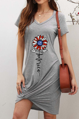Women's Dresses Flag Sunflower Mini Dress