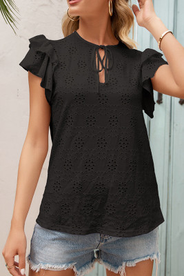 Women's Blouses Lace Ruffle Blouse