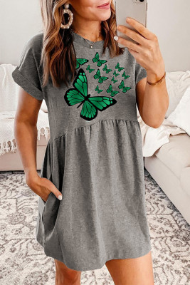 Women's Dresses Butterfly Print Mini Dress