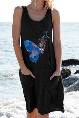 Women's Dresses Butterfly Print Tank Mini Dress