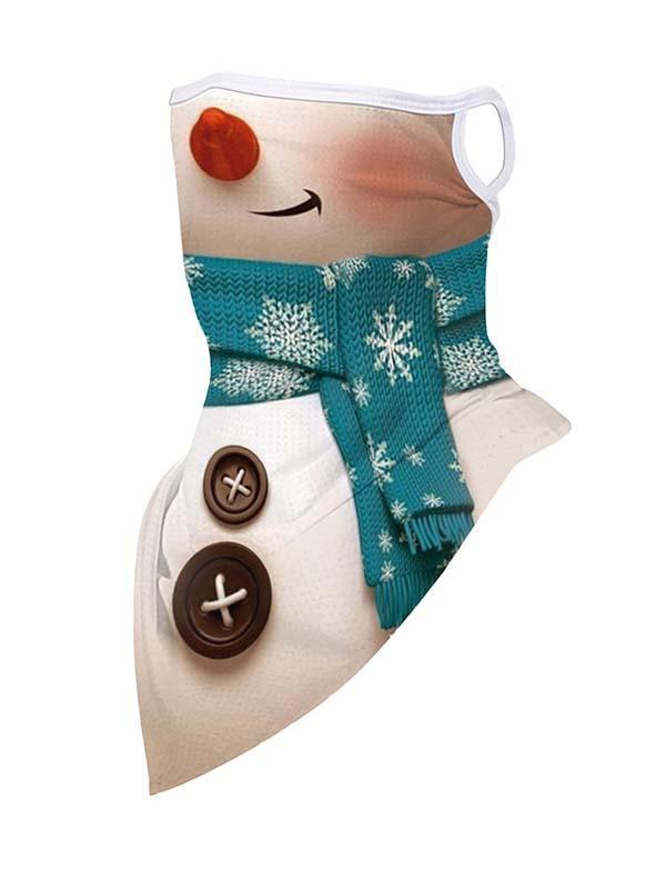 Unisex Windproof Novelty Christmas Print Earloop Face Shield Bandana