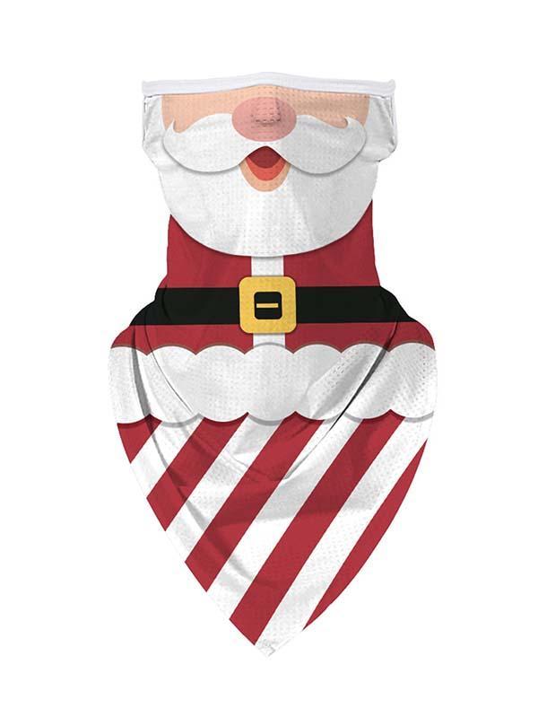 Unisex Windproof Novelty Christmas Print Earloop Face Shield Bandana