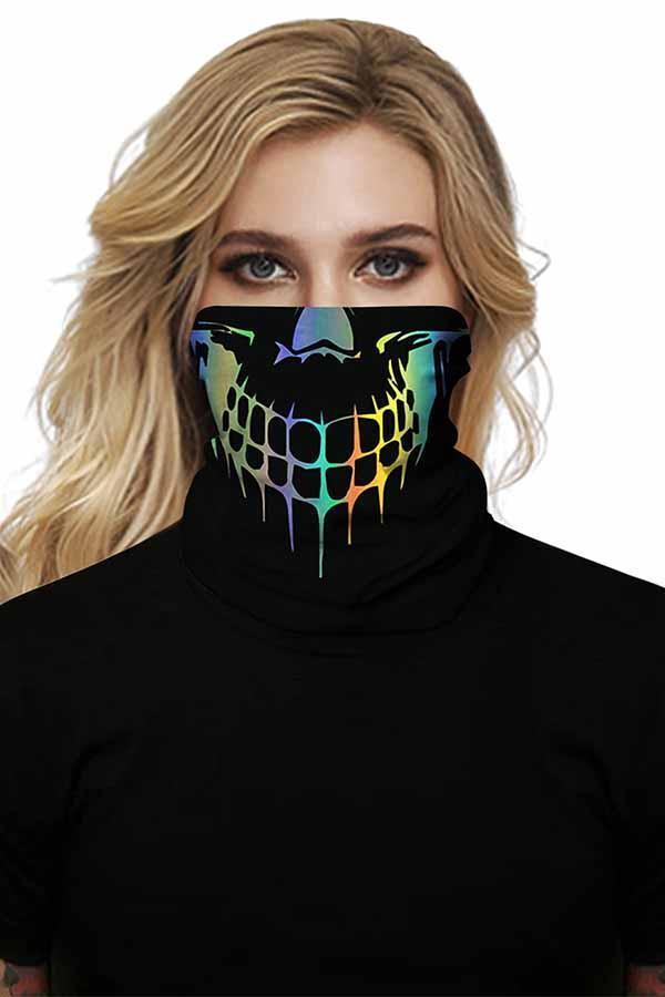 Unisex Outdoor Sports Multifunctional Neck Gaiter Windproof Skull Face Shields