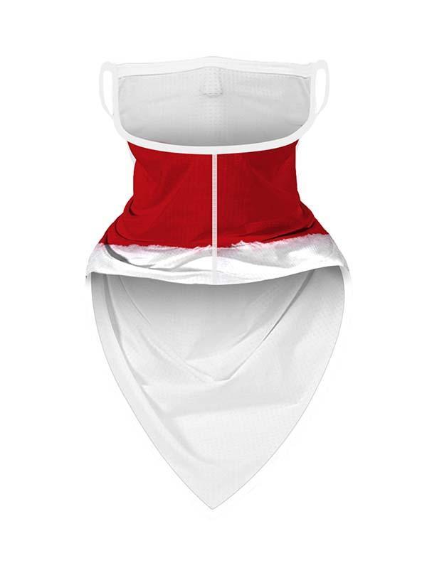 Unisex Windproof Novelty Christmas Print Earloop Face Shield Bandana