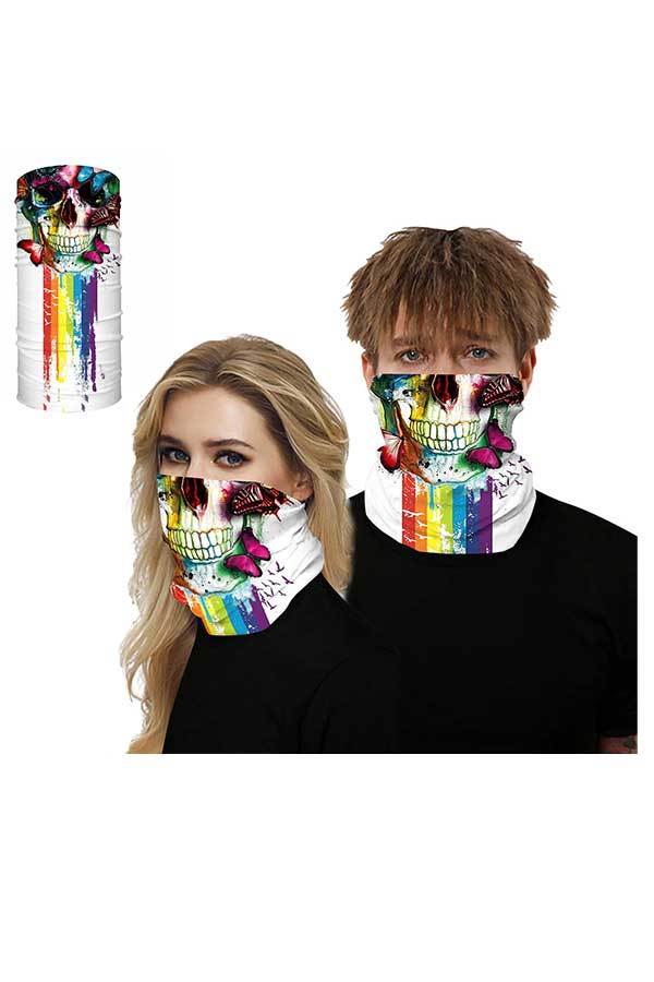 Unisex Outdoor Sports Multifunctional Neck Gaiter Windproof Skull Face Shields