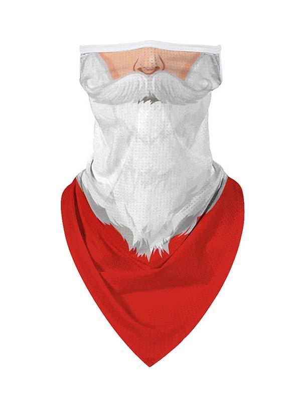 Unisex Windproof Novelty Christmas Print Earloop Face Shield Bandana
