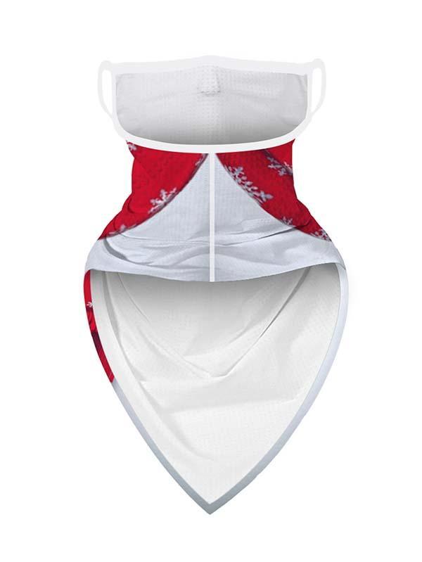 Unisex Windproof Novelty Christmas Print Earloop Face Shield Bandana