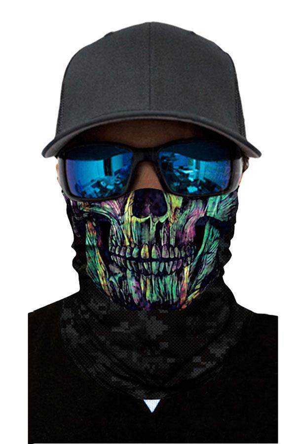 Unisex Windproof Neck Gaiter Skull Print Bandanas For Sun Protection