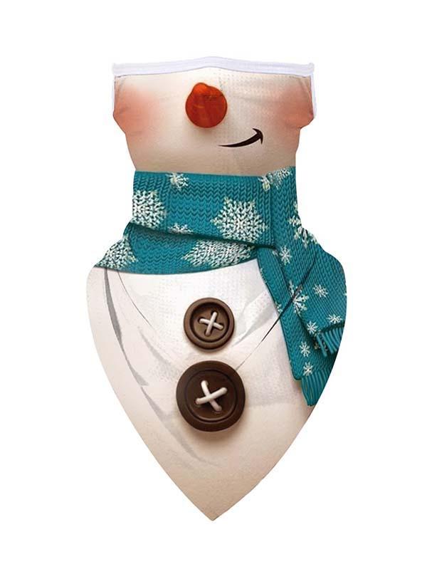 Unisex Windproof Novelty Christmas Print Earloop Face Shield Bandana