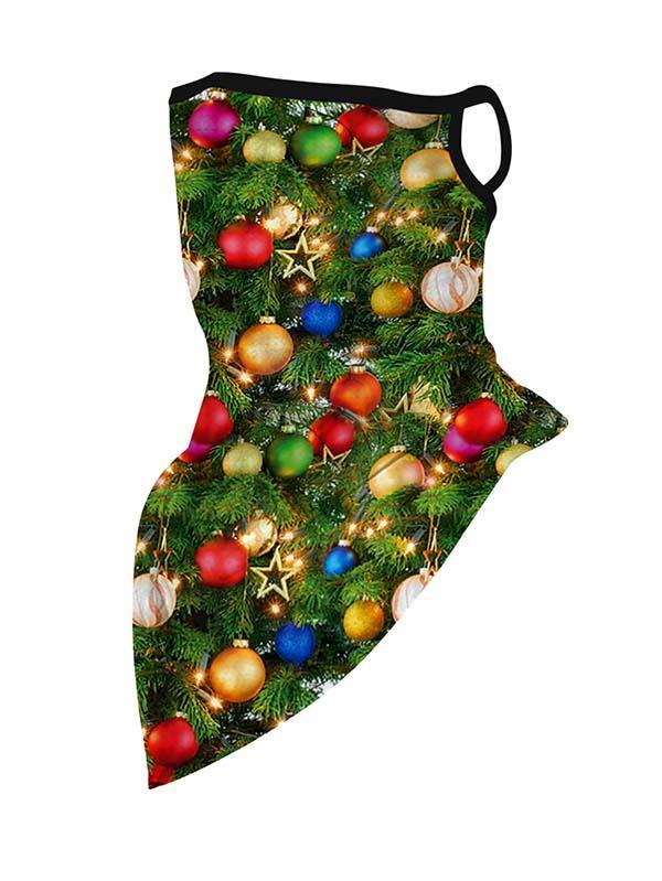 Unisex Windproof Novelty Christmas Print Earloop Face Shield Bandana