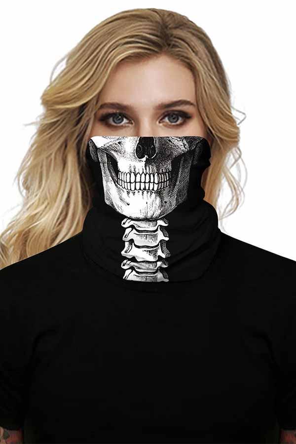 Unisex Outdoor Sports Multifunctional Neck Gaiter Windproof Skull Face Shields