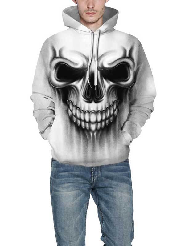 Skull Hoodie Oversized Hoodie for Christmas Halloween