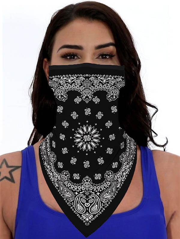 Unisex Novelty Print Bandanas Cooling Neck Gaiter With Earloops