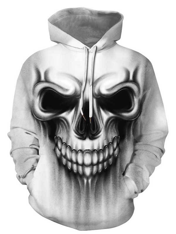 Skull Hoodie Oversized Hoodie for Christmas Halloween