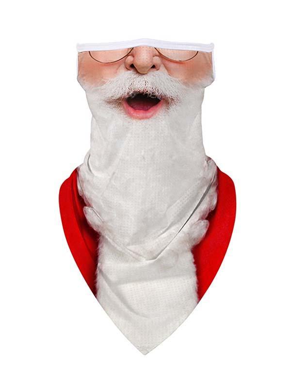Unisex Windproof Novelty Christmas Print Earloop Face Shield Bandana