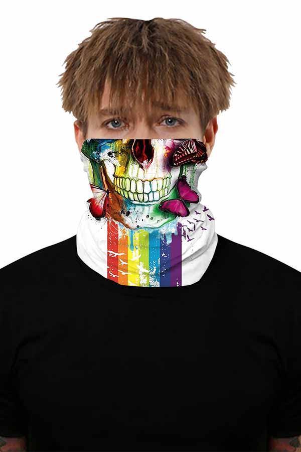 Unisex Outdoor Sports Multifunctional Neck Gaiter Windproof Skull Face Shields
