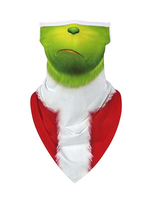 Unisex Windproof Novelty Christmas Print Earloop Face Shield Bandana