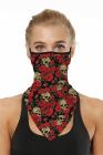 Sports Skull Face Shield Bandanas Running Neck Gaiter With Earloops
