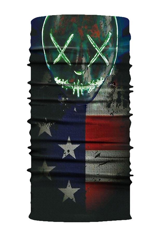 Unisex Windproof Neck Gaiter Skull Print Bandanas For Sun Protection