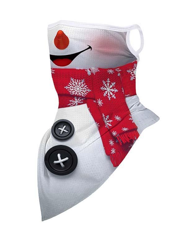 Unisex Windproof Novelty Christmas Print Earloop Face Shield Bandana