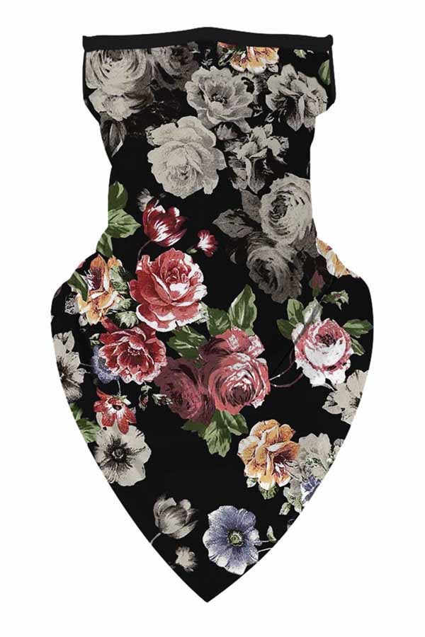 Sports Skull Face Shield Bandanas Running Neck Gaiter With Earloops